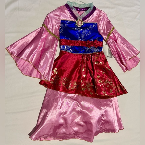 Disney Mulan Costume dress 5T-6T NWT pink blue red